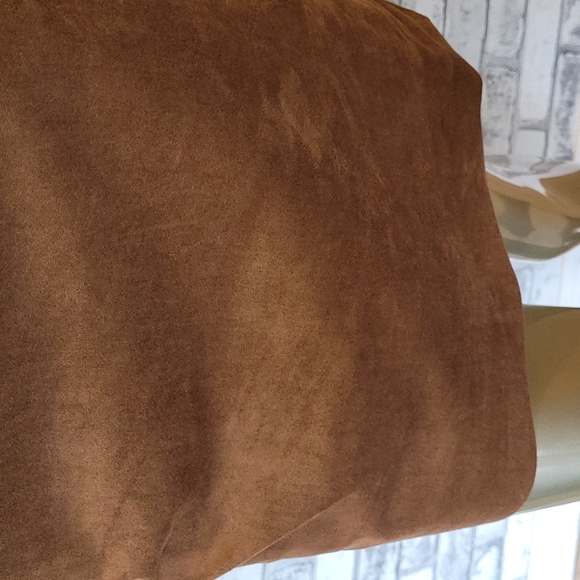 NWT Aritzia Wilfred Free Jones Dress | Dark Camel Faux Suede | Size 4 - Picture 9 of 15